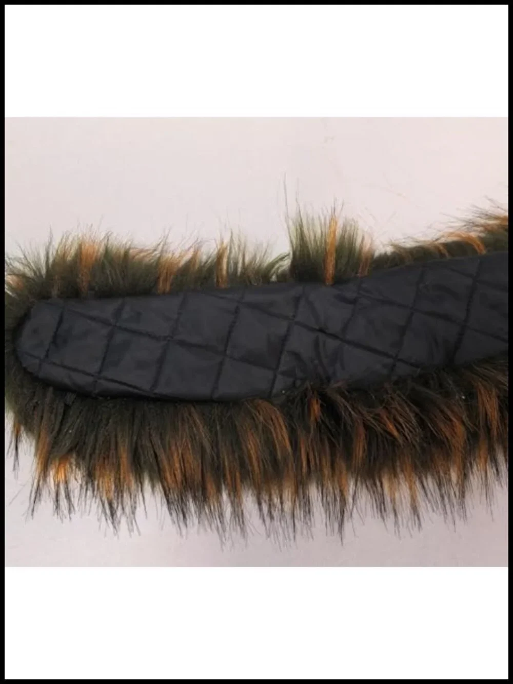 Faux Fur Collar Scarf Faux Leather Lining Winter Neck Wrap Shawl